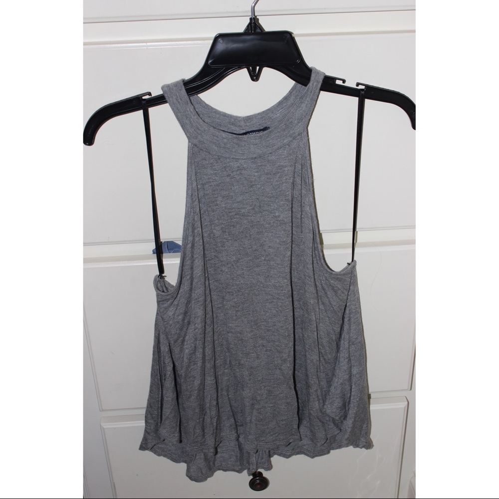 Grey High-Neck Tank